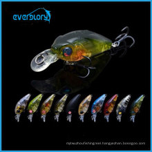 Mini Fishing Crank Baits 3.5g 35mm Fishing Hard Lures with Bkk Black Steel Hooks for Catching Black Sea Bream